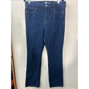 Old‎ Navy Kicker Boot-Cut Blue Denim Jeans Womens Size 10 Button Fly